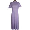Vestido Largo Plisado Elegante Simple Básico Versátil de Verano 2026 para Mujer con Cuello Alto Venta al por Mayor desde Fabricante