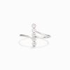 Venda quente transfronteiriça S925 anel de diamante redondo de prata esterlina moda feminina estilo simples embutido anel de zircão anel de cauda vendas diretas da fábrica