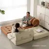 Sofá individual sala de estar apartamento pequeño bloque de tofu Sofá Taji cama plegable doble propósito estilo crema módulo sofá perezoso