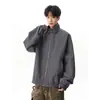 Nova Jaqueta Casual Solta Oversized Estilo College de Alta Qualidade em Tecido Oxford Masculino para a Primavera de 2026