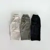 Calça Cargo Estilo Coreano Ins para Crianças Primavera e Outono Calças Longas Casuais de Algodão Unissex Calças de Moda Casuais Versáteis Cor Sólida