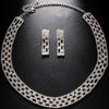 AliExpress Moda Accesorios de Pedrería Conjunto de Collar Geométrico Simple de Alta Gama Pendientes Huecos Sexys Collar