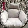 Silla columpio individual asiento cojín hamaca nido de pájaro cojín de respaldo silla de ratán cesta colgante cojín de repuesto funda de tela lavable extraíble