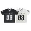Magic Bear 2026 Nueva Camiseta de Satén de Verano Estilo Americano Jersey para Hombres y Mujeres con Estampado de Carreras Manga Corta Holgado Estilo Deportivo
