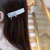 Pinza para el cabello vintage de lunares estilo Chanel con lazo BB para niña, clip lateral, accesorios para el cabello, celebridad de internet, tela, clip rompedor, tocado