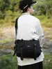 Bolsa Mensageiro Funcional Estilo Workwear de Grande Capacidade para Homens e Mulheres, Mochila Estilo Unissex, Bolsa Transversal Masculina, Bolsa Tendência para Viagens de Curta Distância