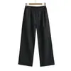 Pantalones Casuales de Tencel para Mujer 2026 Nuevo Verano Delgados con Cordón Sueltos Adelgazantes Pierna Ancha Rectos Pantalones Largos