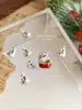 Nuevos Accesorios de Aleación para Arte de Uñas Navideño, Oro y Plata de Lujo Ligero con Diamantes y Perlas, Pedrería para Uñas de Árbol de Navidad, Decoraciones 3D al por Mayor