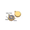 Ojo de Goteo de Aceite y Colgante para Palma de Acero Inoxidable Oro de 18K Moda DIY Accesorios para Collares Pulseras Pendientes Joyería al por Mayor