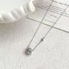 Collar Estrella Radiante de Zirconia Rosa y Negra Degradada, Cadena para Clavícula Versátil de Lujo Ligero de Nicho de Alta Gama para Mujer