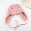 Chapéu Lei Feng de Pelúcia para Filhote de Cachorro para Mulheres, Forrado com Lã para o Inverno, Espessado, Quente, à Prova de Frio, para Circunferência de Cabeça Grande, Emagrecimento Facial, Proteção Auricular, Chapéu de Aviador
