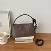 Shuai Mijia 2026 Verão Nova Bolsa de Palha de Ombro Único, Bolsa Cesta de Mão, Bolsa Trançada Casual, Bolsa de Praia para Férias