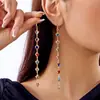 Pendientes de Cristal con Diamantes de Colores Frescos Estilo Étnico de Nicho Transfronterizos Pendientes de Cristal con Diamantes Estilo Vacaciones Ins Verano Dulce Collar