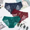 Flor de Mel Fina Respirável Vazada Sexy de Cintura Baixa Sem Costura Confortável Forro de Algodão Puro Renda Desejo Puro Tanga Feminina