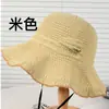 Chapéu de Pescador Trançado Estilo Novo de Verão para Mulheres, Chapéu de Palha com Aba Larga para Proteção Solar, Chapéu de Praia Estilo Ins para Afinar o Rosto