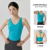Tops de Yoga Transfronteiriços para Mulheres com Bojos, Coletes Fitness Vazados nas Costas, Coletes Esportivos Plissados na Cintura