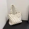 Bolsa Tote Grande de Bolinhas Estilo 2026 Bolsa Feminina para Deslocamento Preguiçoso Bolsa de Ombro para Saída Diária Bolsa Feminina Moderna e Estilosa