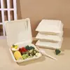 Cajas de Almuerzo Desechables Personalizadas Cajas de Almuerzo de Almidón de Maíz Mfpp Cajas de Almuerzo para Llevar Ecológicas de Grado Alimenticio Personalizadas con Múltiples Compartimentos