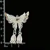 Boneca gato de batata de Guizhou acessórios DIY lembrança coroa de cabelo prateada chapéu étnico Miao chapéu tiara de chifre de vaca borboleta
