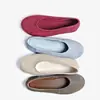 Zapatos de Noche Rojos para Mujer de Piel de Oveja, Suela Blanda, Superficie Suave, Nuevos para Primavera y Otoño 2026, Punta Redonda, Estilo Francés