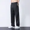 Pantalones Casuales de Pierna Recta Sueltos Delgados de Verano para Hombre 2026 Nuevo Cintura Elástica Pantalones Deportivos de Seda de Hielo para Hombre