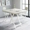 Mesa plegable para uso doméstico, mesa de comedor portátil simple, mesa cuadrada para apartamentos de alquiler, mesa de comedor minimalista de tamaño pequeño