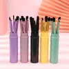 Venta Directa de Fábrica Cosméticos Portátil Set de 5 Brochas para Maquillaje de Ojos Tubo de Plástico Contenedor de Almacenamiento de Herramientas de Belleza