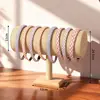 Pronta Entrega Rack de Cabeça de Bambu Camada Única Veludo Headband Porta-Exibição de Acessórios de Cabelo Loja Boutique Exibição Joias Acessórios de Cabelo