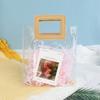 Stock Listo Bolsa de Mano de PVC Bolsa de Regalo para Dulces de Boda, Bolsa de Regalo de Plástico de Alta Gama, Bolsa de Empaque Transparente, Estilo Ins