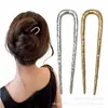 Horquillas en forma de U Europeas y Americanas, Horquillas de Aleación de Alta Gama para la Parte Trasera de la Cabeza, Elegantes Horquillas para Moños para Mujeres, En Stock