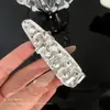 Jovem Elegante~Trabalho Pesado Luxo Leve Presilha BB Totalmente Strass Presilha de Franja Oval de Strass de Alto Padrão Grampo de Cabelo para Testa Presilha Lateral