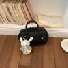Bolsa de Mão de Design Exclusivo com Costura de Padrão Lichia de Alta Qualidade, Bolsa de Ombro Fashion e Versátil, Bolsa Transversal Quadrada Pequena Simples para o Dia a Dia