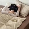 Juego de Cuatro Piezas de Algodón Simple de Estilo Moderno Jacquard Estéreo Funda Nórdica de Algodón Puro Sábanas y Sábanas Ajustables Ropa de Cama Ligera Gris Claro para las Cuatro Estaciones