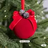 Decorações de bola de Natal, pingentes de bola aveludada, pendentes decorativos, arranjos de cena, decorações para árvore de Natal
