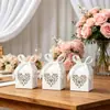 Caja de Dulces para Boda Dorada Reflectante de Amazon Corazón Cortado con Láser Hermosa Caja de Dulces Fábrica de Shenzhen En Stock Entrega