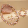 Collar de Encaje con Perlas Artificiales Incrustadas de Pedrería Transfronterizo Europeo y Americano, Cadena de Clavícula Exquisita de Moda y Única, Collar de Lujo Ligero de Gama Alta para Mujer