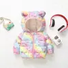 Nueva Ropa de Otoño e Invierno para Niños, Chaqueta Corta de Algodón Rellena de Plumas para Niños y Niñas, Chaqueta Gruesa con Dibujo de Dinosaurio para Niños Pequeños