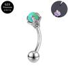 Joia Aobao de luxo leve liga de titânio G23 argola para lábio com haste brinco para nariz garra de dragão 16G/1.2mm prego para língua sobrancelha multicolorido