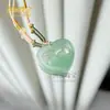 Acessório Pingente de Ágata Verde Natural, Novo Pingente Versátil da Moda Estilo Chinês, Presente para Live Streaming, Item de Barraca de Área Turística