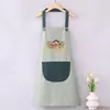 Delantal de Cocina para el Hogar con Estampado de Logo de Moda, Dibujos Animados, Impermeable y Resistente al Aceite, Delantal Especial para Catering, Trabajo, Cocina
