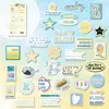 30 Peças de Adesivos de Água com Bolhas Amarelas Estilo Coreano Estilo Ins para Caderno DIY Malas Atacado à Prova d'Água