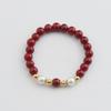 Pulseras de Cinabrio de Imitación para Mujer, Pulseras de Estilo Étnico, Joyería, Año del Zodíaco, Collares de Arena Dorada Púrpura, Juego de Joyería Simple al Por Mayor