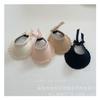 Nuevo sombrero de verano para niños de color sólido, de seda helada, protector solar, color caramelo, parasol de borde grande, sombrero de copa vacío, protección UV