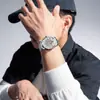 Reloj para hombre de moda Kaidu, estilo mecánico de negocios, diseño hueco, reloj automático de cuarzo para hombre, correa de acero fino, reloj para hombre