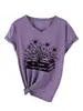 Amazon eBay sitio independiente casual de moda personalizado para mujer camiseta floral de cuello en V de manga corta, en stock de comercio exterior