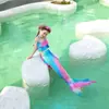 1 Juego de Color de Imagen Traje de Baño de Cola de Sirena de Poliéster Disfraz de Cola de Sirena Traje de Baño