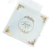 Personalizado al por mayor Nuevo Tarjetero Plegable para Invitación de Boda de Terciopelo Invitación de Acrílico Espejo con Estampado Dorado Nicho de Alta Gama