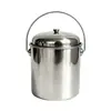 Contenedor de residuos de té de acero inoxidable, cubo de agua de té para el hogar, juego de té para mesa de té, contenedor con filtro para residuos de té, cubo separador de agua de té y hojas de té, papelera