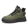 Nuevos Zapatos de Trabajo de Caña Alta para Hombre Primavera y Otoño 2026, Botas Retro Estilo Británico para Hombre, Botas Martin de Suela Gruesa para Hombre