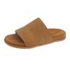 Medias Pantuflas de Cuero Suave Estilo Birkenstock para Mujer, Estilo Niche Old Money, Sandalias Casuales de Exterior de Gamuza Genuina para Playa